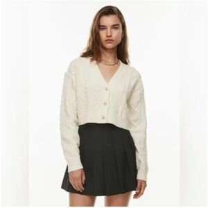 Aritzia Sunday Best Cooper Merino wool cable-knit cardigan